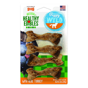 Nylabone Healthy comestibles Wild Dinde gâteries pour chiots, 4 pièces