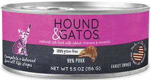 Hound & Gatos Pork Formula Grain-Free Canned Cat Food