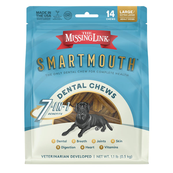 The Missing Link Smartmouth Dental Chews for Dogs, Large/X-Large