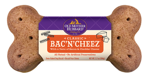 Old Mother Hubbard Biscuit Classique Big Ol' Bone pour chiens, Bac'n'Cheez