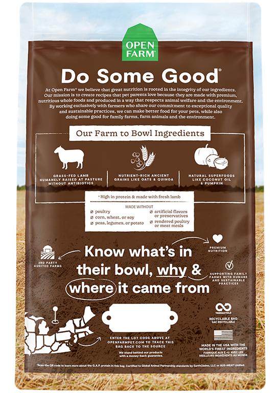 Open Farm Pasture-Raised Lamb & Ancient Grains Recipe Dry Dog Food
