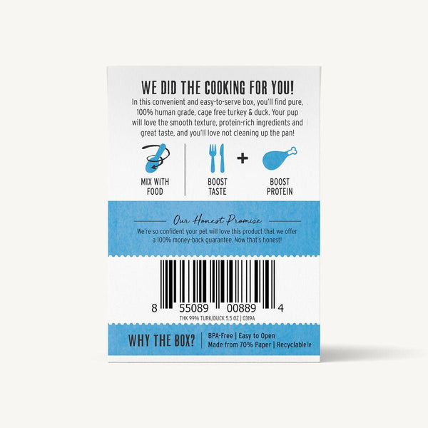 The Honest Kitchen Meal Booster 99% Cage-Free Turkey & Duck Wet Dog Food Topper
