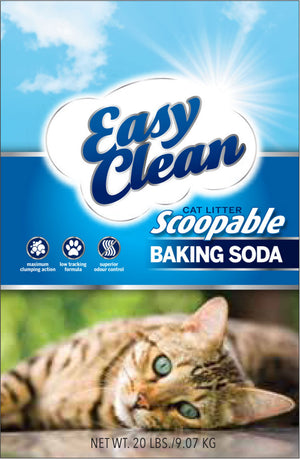 Pestell Litière agglomérante bicarbonate de soude facile Ï  nettoyer pour chats, 20 lb