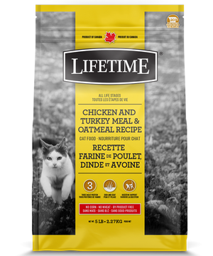 Lifetime Chicken and Turkey Meal & Oatmeal Recipe Dry Cat Food