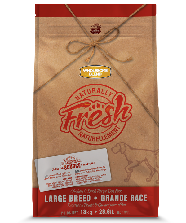 Wholesome Blend Fresh Chicken & Duck Recipe Large Breed Dry Dog Food, 28-lb