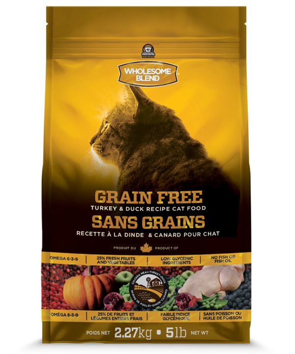 Wholesome Blend Turkey & Duck Recipe Grain Free Dry Cat Food