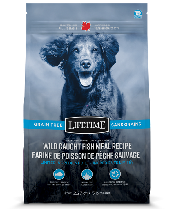 Lifetime Wild Caught Fish Meal Recipe Grain Free Dry Dog Food