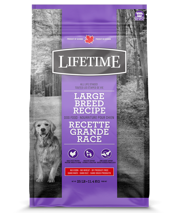 Lifetime Chicken & Oatmeal Large Breed Recipe Dry Dog Food, 25-lb