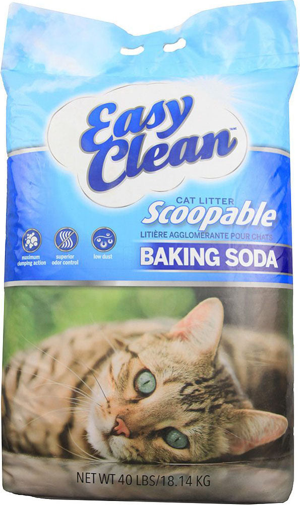 Pestell Easy Clean Litière pour chat agglomérante au bicarbonate de soude, 40 lb