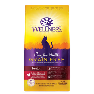 Wellness Complete Health Grain-Free Senior Dry Cat Food, 5.5-lb