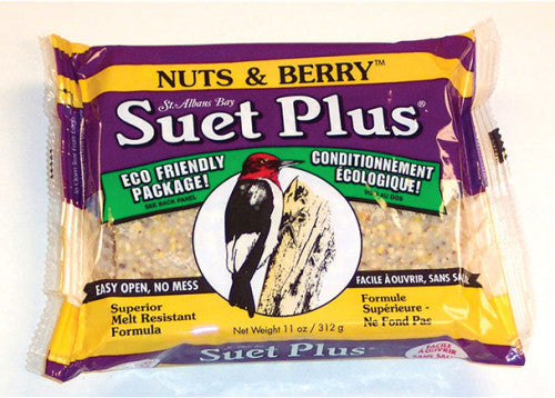Wildlife Sciences Suet Plus Nuts & Berry Wild Bird Food, 11-oz