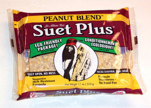 Wildlife Sciences Suet Plus Peanut Blend Wild Bird Food, 11-oz