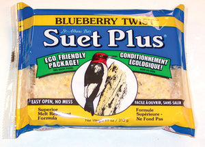 Wildlife Sciences Suet Plus Blueberry Twist Wild Bird Food, 11-oz
