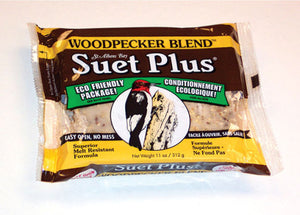 Wildlife Sciences Suet Plus Woodpecker Blend Wild Bird Food, 11-oz