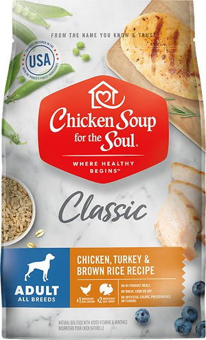 Chicken Soup for the Soul Chicken, Turkey, & Brown Rice Recipe Dry Dog Food