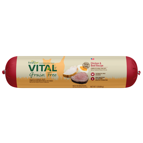 Freshpet Vital Chicken & Beef Recipe Roll Grain-Free Cat Food