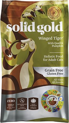 Solid Gold Winged Tiger with Quail & Pumpkin Grain-Free Adult Dry Cat Food