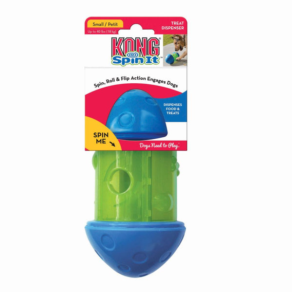 KONG Spin It Dog Toy, Green/Blue