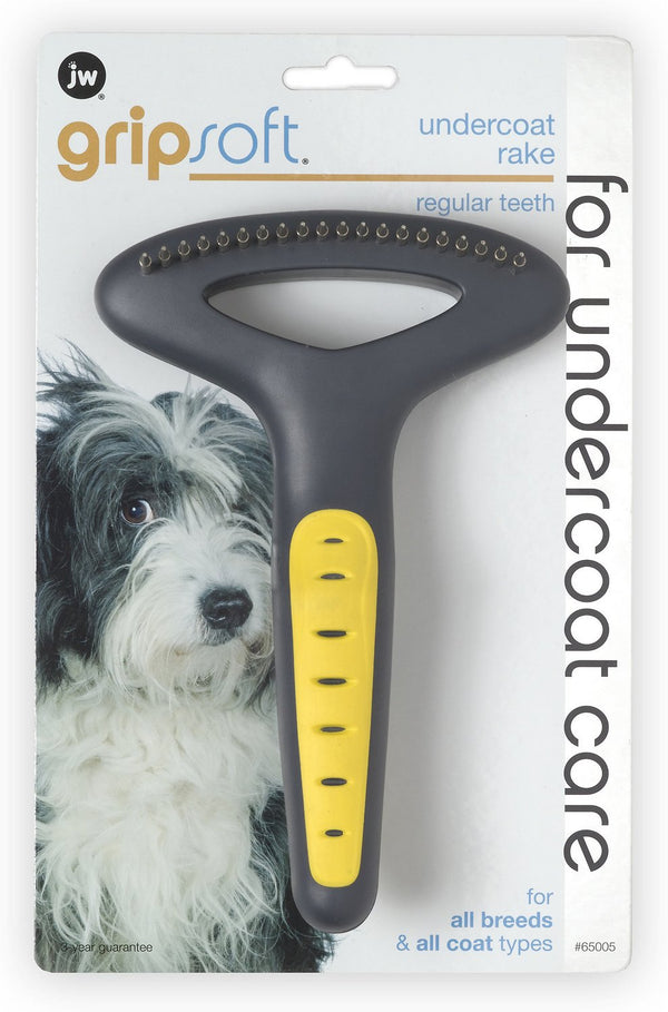 JW Pet Gripsoft Undercoat Rake, Short Teeth