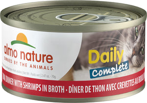 Almo Nature Daily Complete Tuna Dinner with Shrimps in Broth Grain-Free Wet Cat Food