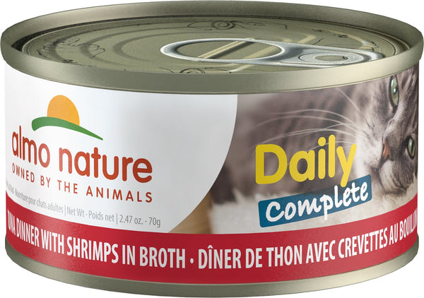 Almo Nature Daily Complete Tuna Dinner with Shrimps in Broth Grain-Free Wet Cat Food
