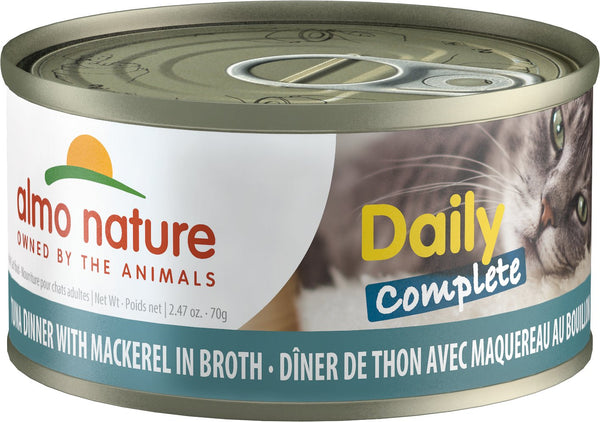 Almo Nature Daily Complete Tuna Dinner with Mackerel in Broth Grain-Free Wet Cat Food