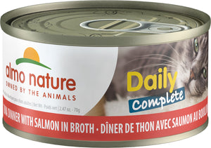 Almo Nature Daily Complete Tuna Dinner with Salmon in Broth Grain-Free Wet Cat Food