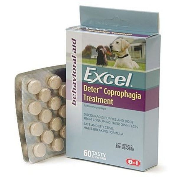 8 in 1 Excel Deter Coprophagia Treatment for Dogs, 60-count