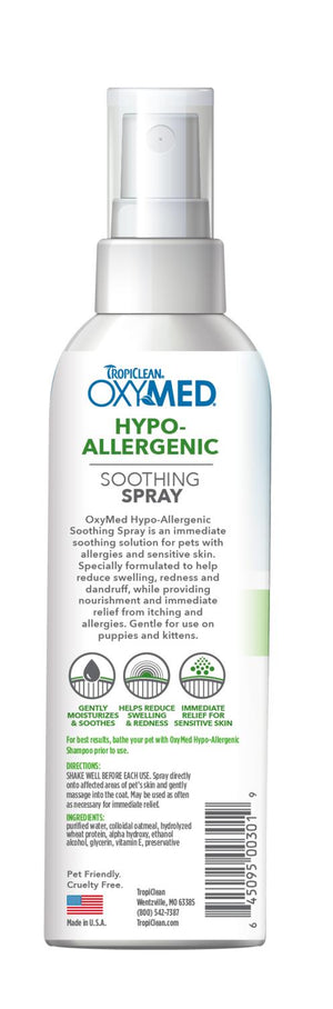 Tropiclean OxyMed Hypo-Allergenic Soothing Spot Treatment Spray for Pets, 8-oz