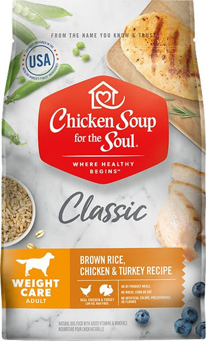 Chicken Soup for the Soul Adult Weight Care Brown Rice, Chicken & Turkey Recipe Dry Dog Food