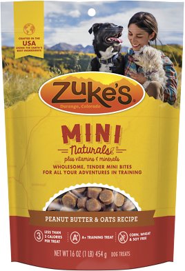 Zuke's Mini Naturals Friandises pour chiens saveur beurre de cacahuète et avoine