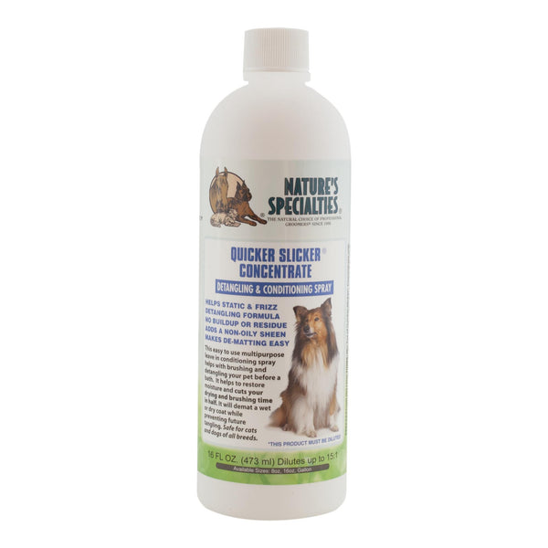 Nature's Specialties Quicker Slicker Concentrate, Detangling & Conditioning Spray for Dogs and Cats