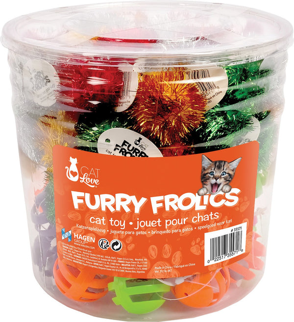 Cat Love Furry Frolics Plastic Balls Cat Toys