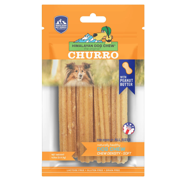 Himalayan Pet Supply Churro Dog Chew, Peanut Butter Flavor