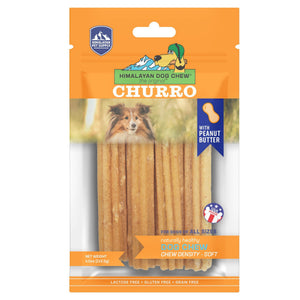 Himalayan Pet Supply Churro Dog Chew, Peanut Butter Flavor