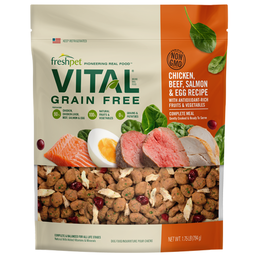 Freshpet Vital Chicken, Beef, Salmon & Egg Recipe Grain-Free Dog Food