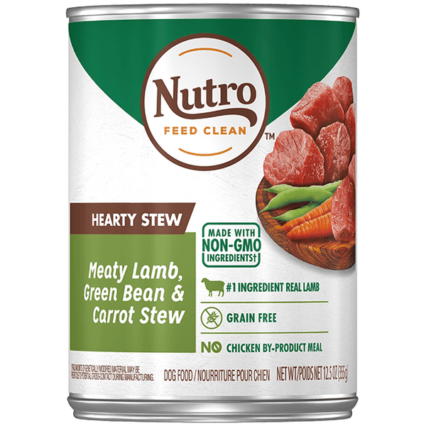 Nutro Hearty Stews Ragoût copieux d'agneau, haricots verts et carottes Nourriture en conserve pour chiens adultes