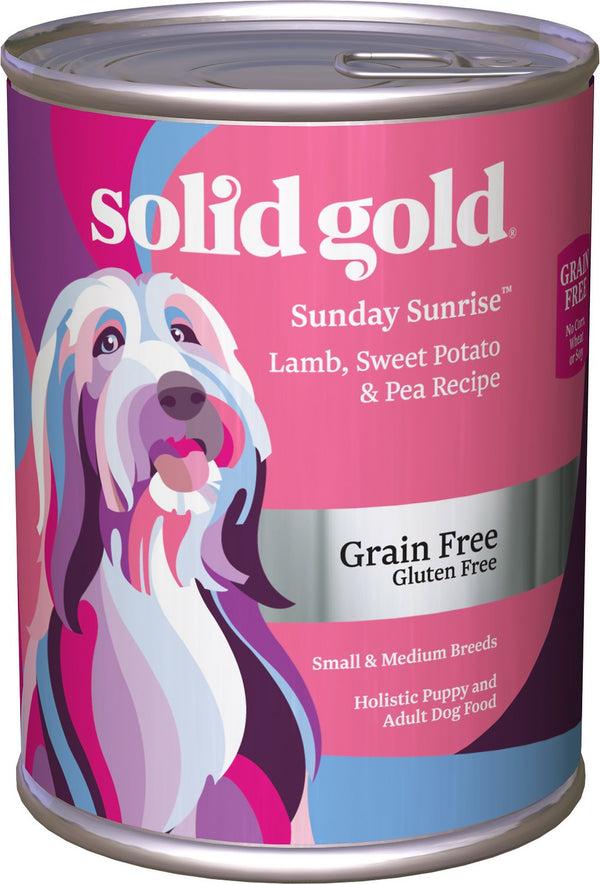 Solid Gold Sunday Sunrise Lamb, Sweet Potato & Pea Recipe Grain-Free Small & Medium Breed Canned Dog Food