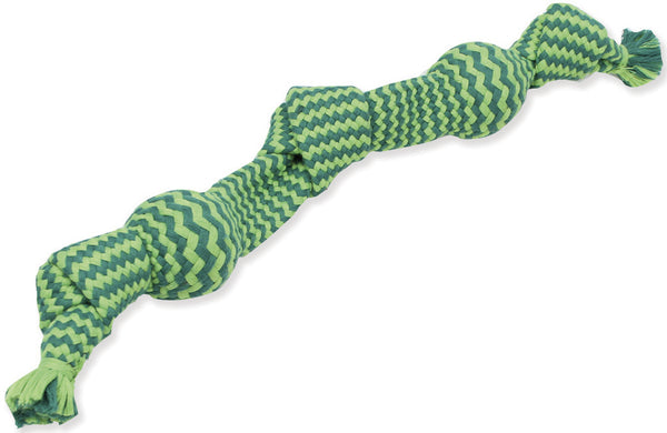 Mammoth Flossy Chews Double Candy Wraps with Squeaky Balls Dog Toy