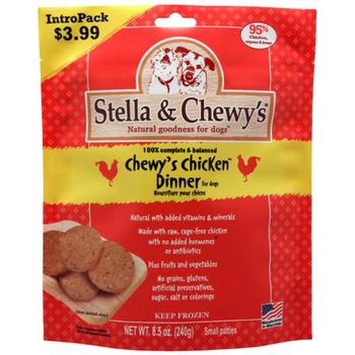 Stella & Chewy's Chewy's Chicken Dinner Patties Nourriture crue congelée sans céréales pour chiens