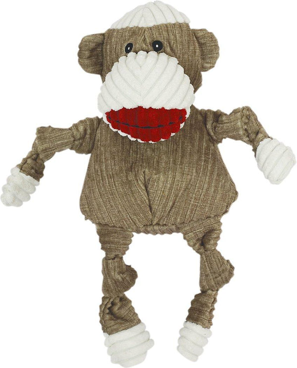 HuggleHounds Knottie Sock Monkey Dog Toy