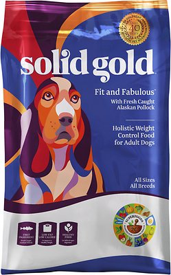 Solid Gold Fit & Fabulous faible en gras/faible en calories avec colin d'Alaska frais croquettes pour chiens adultes