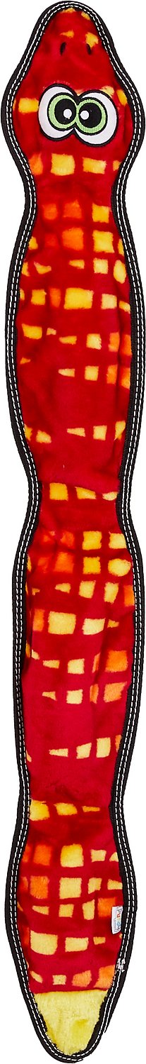 Outward Hound Tough Seamz Dog Toy, Snake, 6-Squeakers