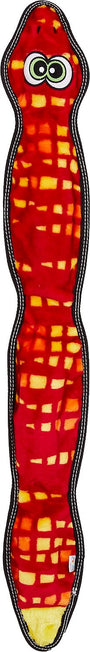 Outward Hound Tough Seamz Dog Toy, Snake, 6-Squeakers
