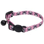 Li'l Pals Adjustable Breakaway Kitten Collar, Pink Skulls, 5/16-in x 6-8-in