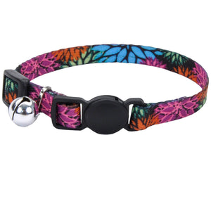 Li'l Pals Adjustable Breakaway Kitten Collar, Wild Flower, 5/16-in x 6-8-in