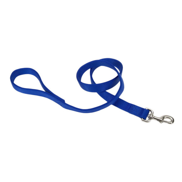 Coastal Double-Ply Nylon Dog Leash, Blue, 1-in x 6-ft