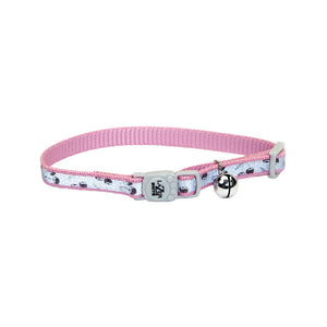Lazer Brite Collier pour chat réfléchissant ajustable Ï  libération rapide, Cerises roses, 3/8-in