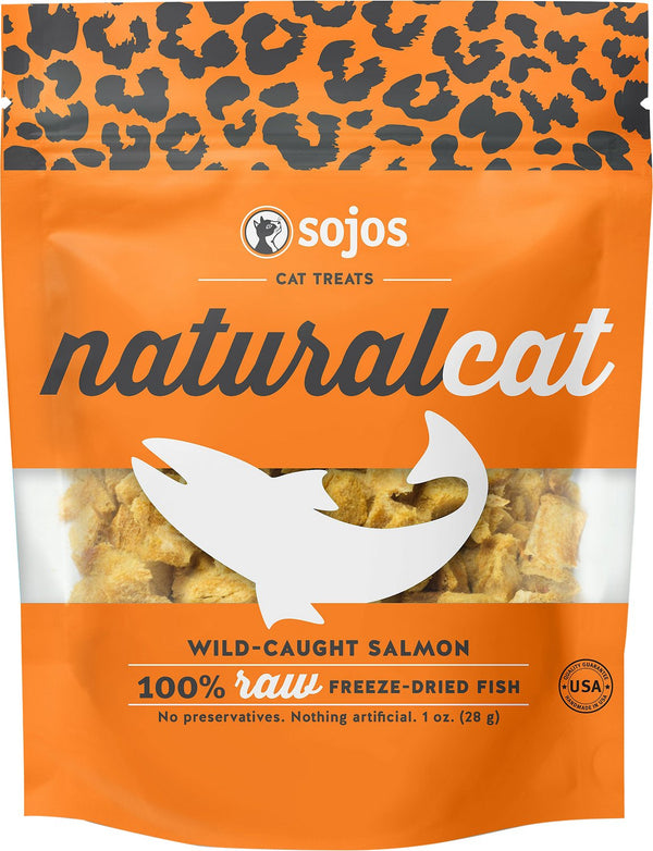 Sojos NaturalCat Wild-Caught Salmon Freeze-Dried Cat Treats, 1-oz