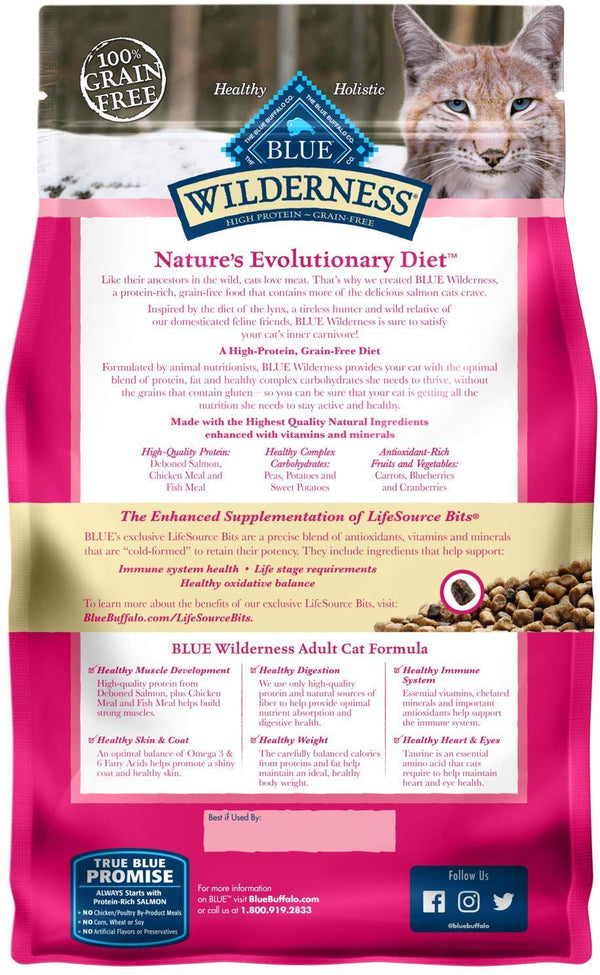 Blue Buffalo Wilderness Salmon Recipe Grain-Free Dry Cat Food